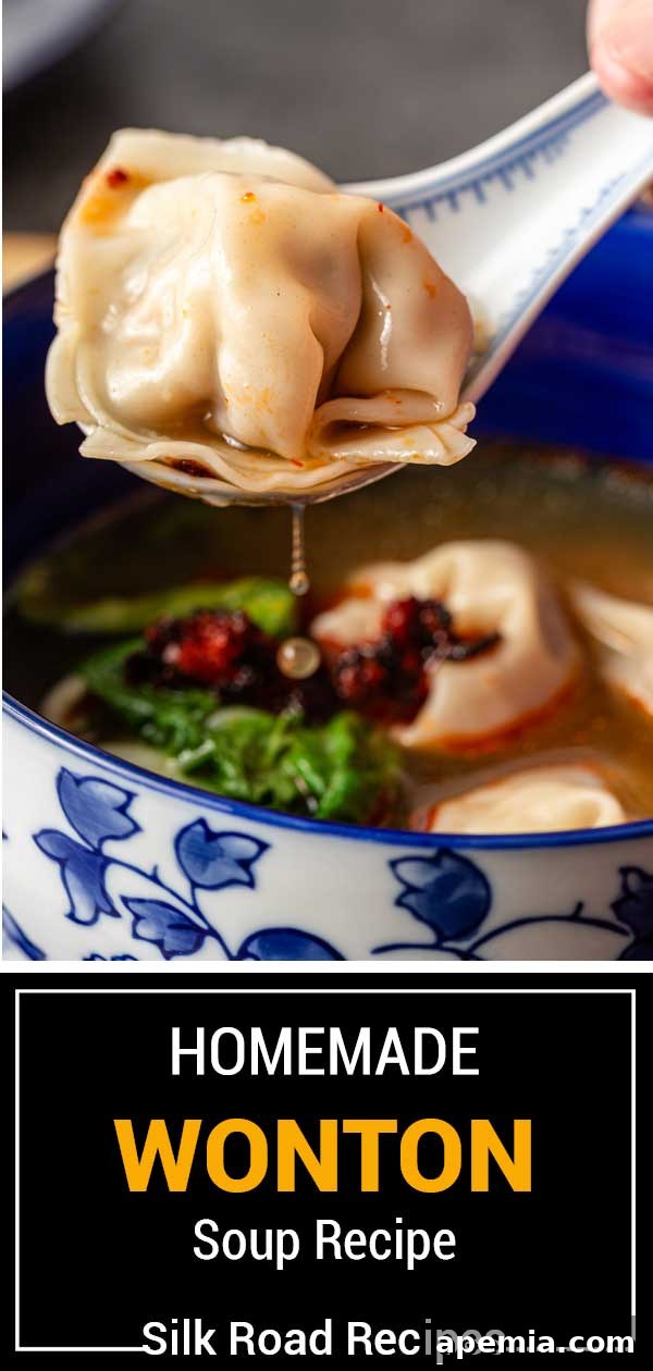 titled image (and shown): homemade wonton soup recipe