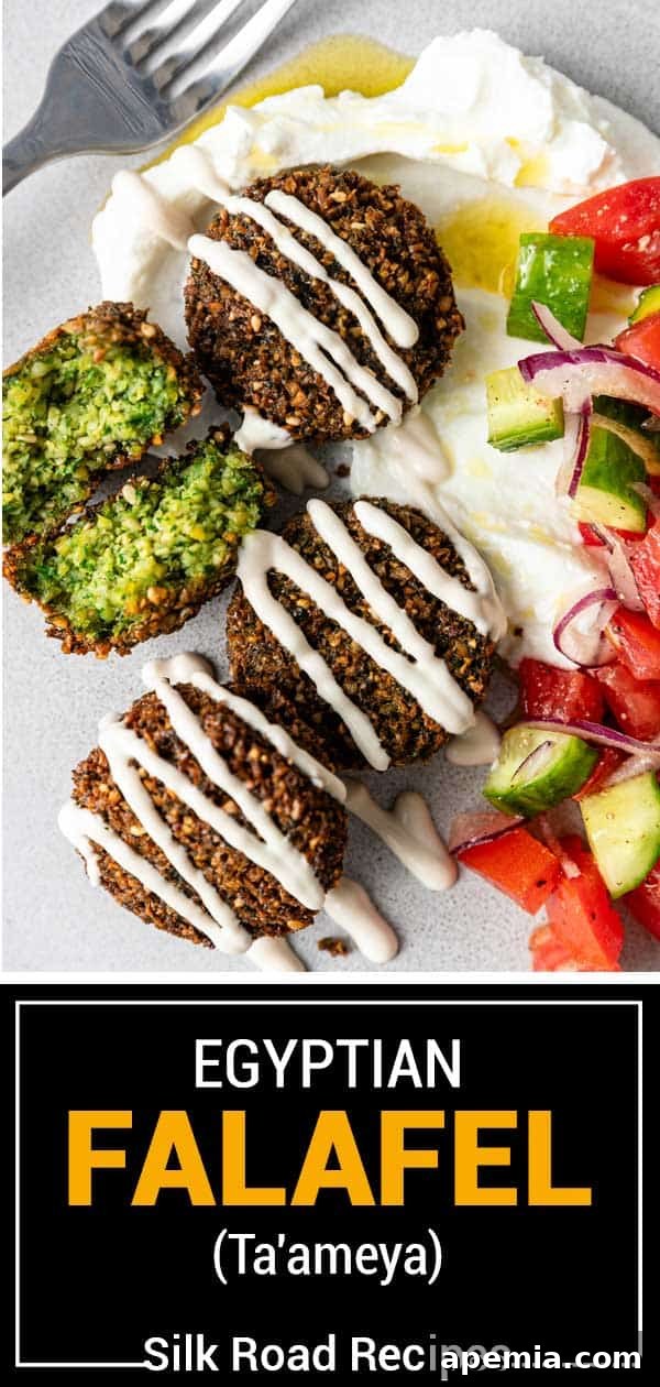titled image (and shown): egyptian falafel (ta'ameya)