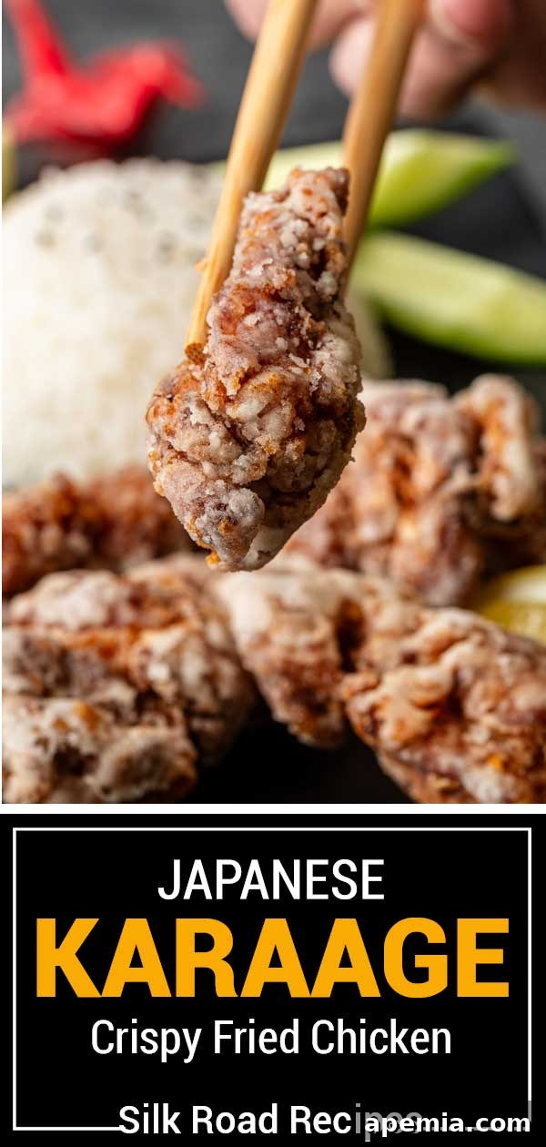 titled image (and shown): japanese karaage crispy fried chicken