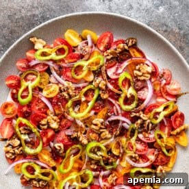 Turkish Tomato Salad with Pomegranate Molasses