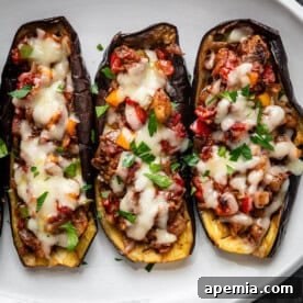 stuffed eggplant with cheese