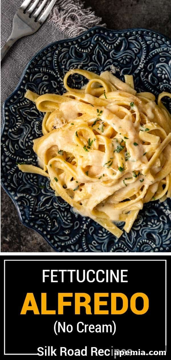 titled image (and shown): fettuccine alfredo (no cream)