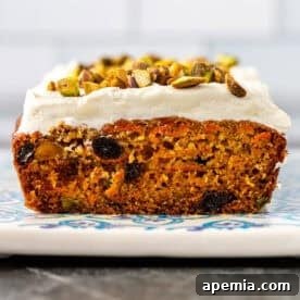 Delicious Cardamom Pistachio Carrot Cake