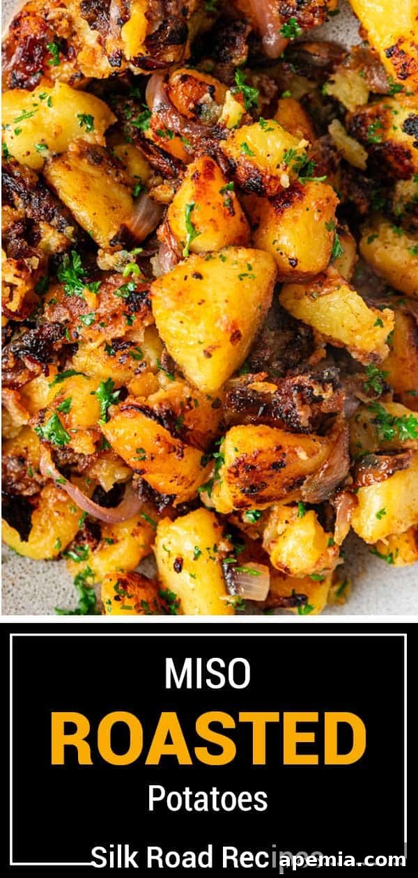 titled image (and shown): miso roasted potatoes