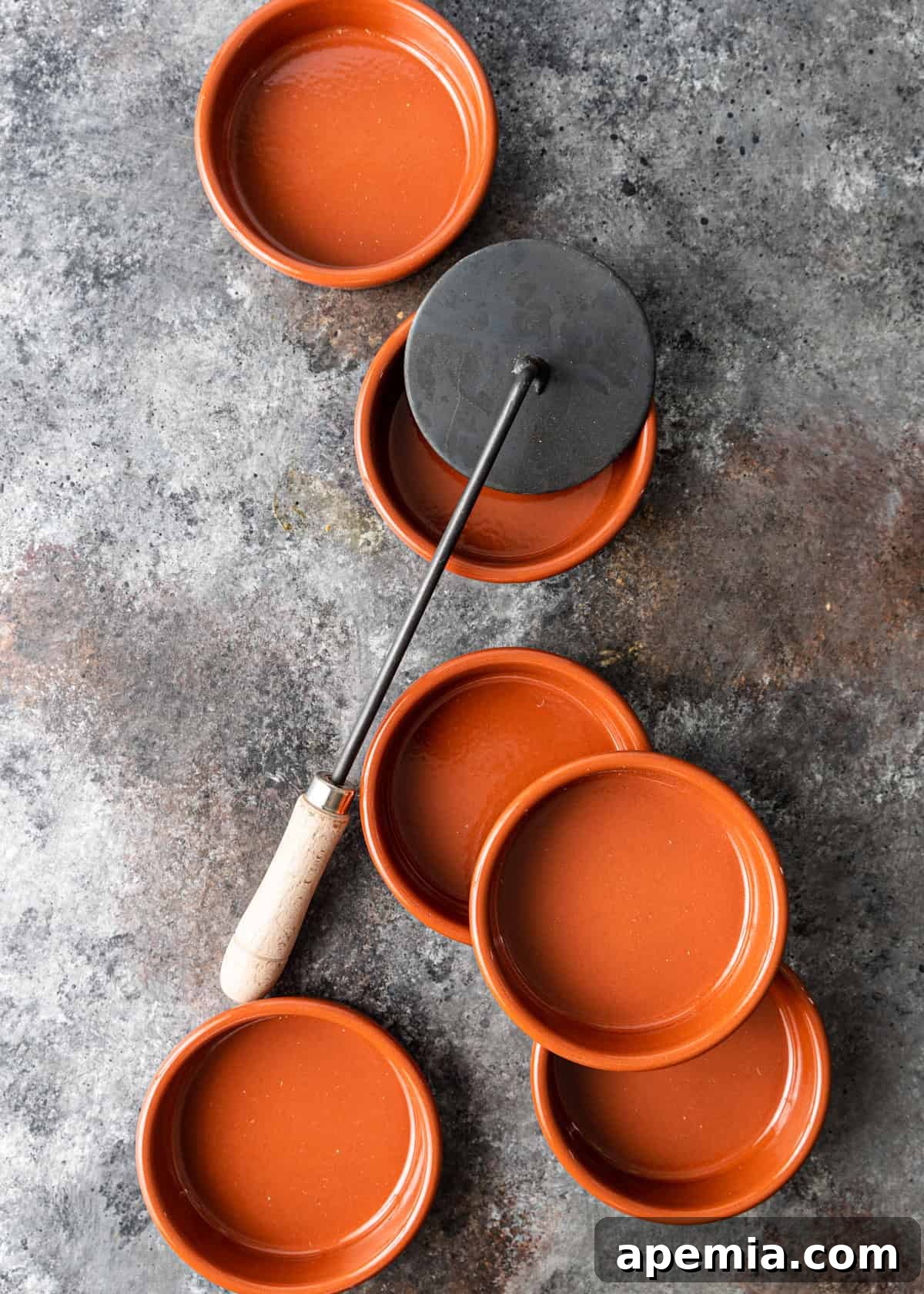 overhead: a set of catalana irons taken out of their packaging