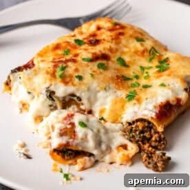 Spinach Beef Cannelloni (Manicotti)