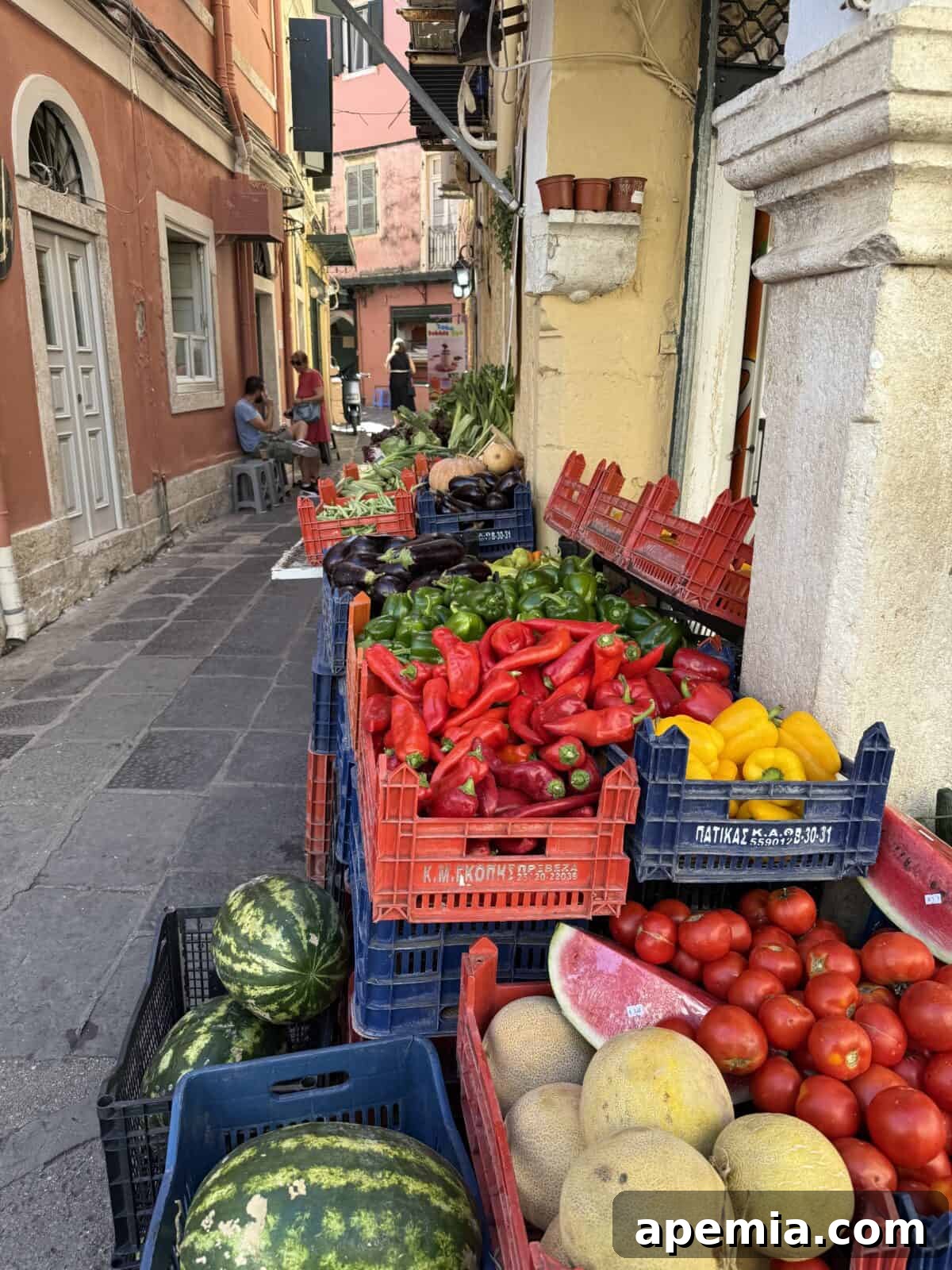 street market of vegetables and fruit