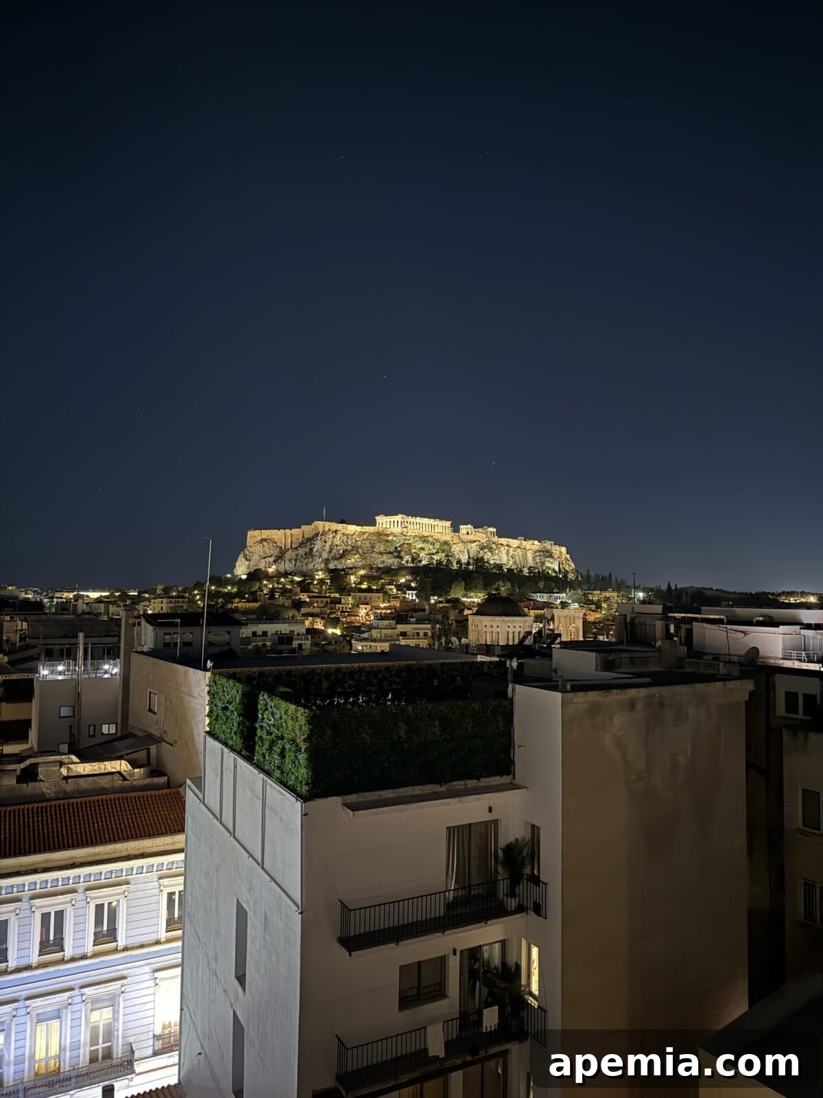 evening view of acropolis in athens