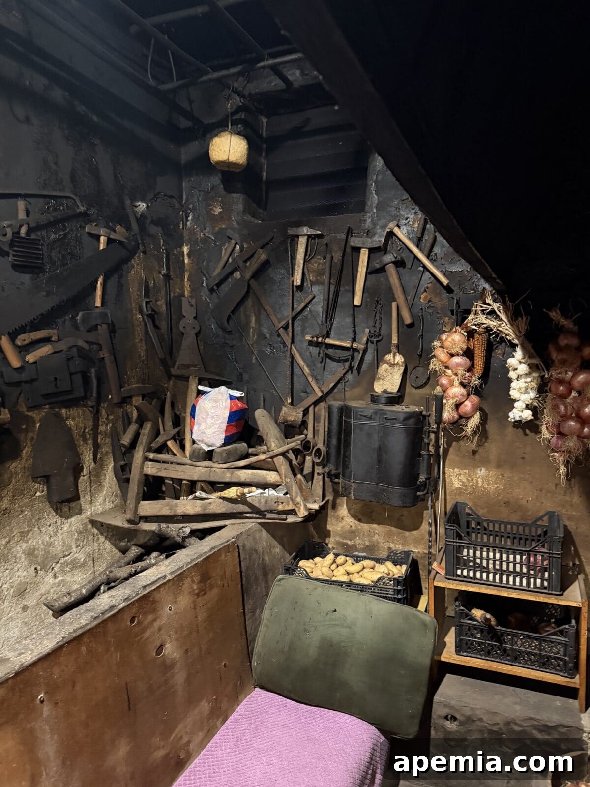Smoked meats in Croatian smoke room