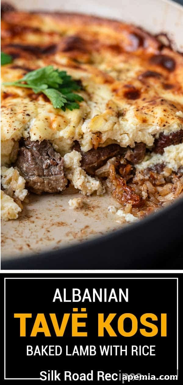 titled image (and shown) albanian tave kosi baked lamb with rice