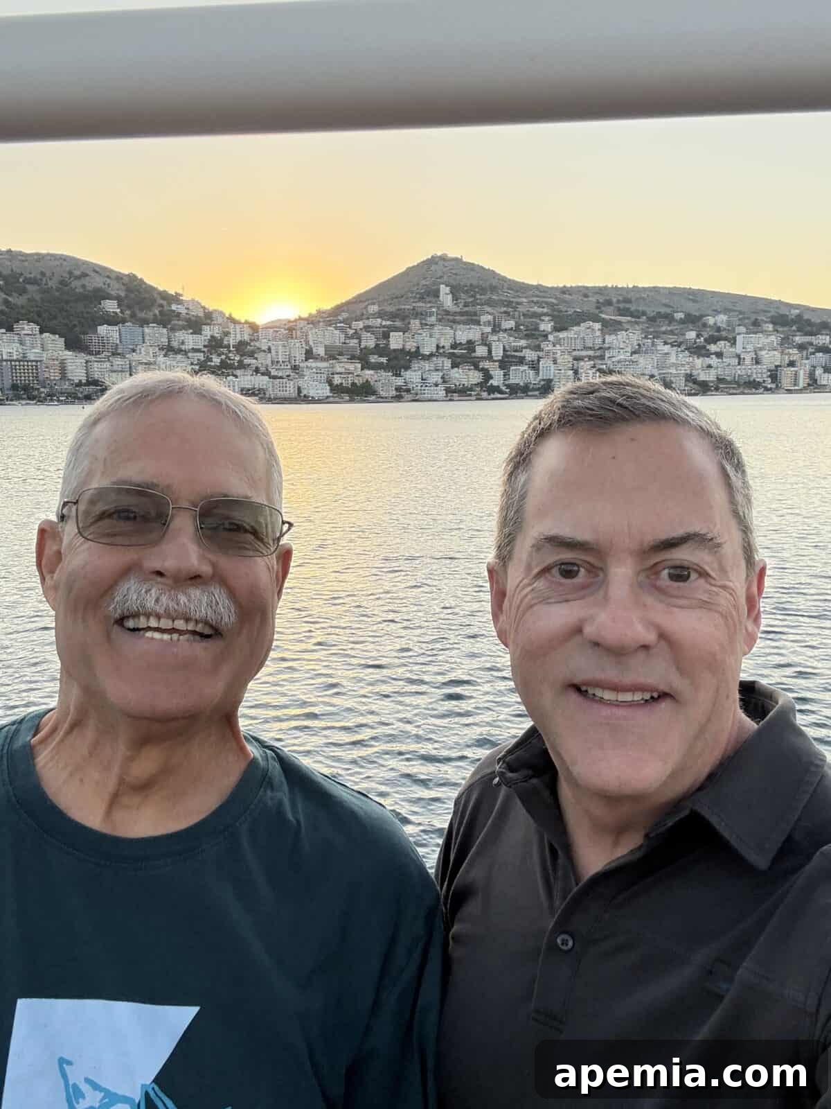 process shot: Dave and I in Sarandë