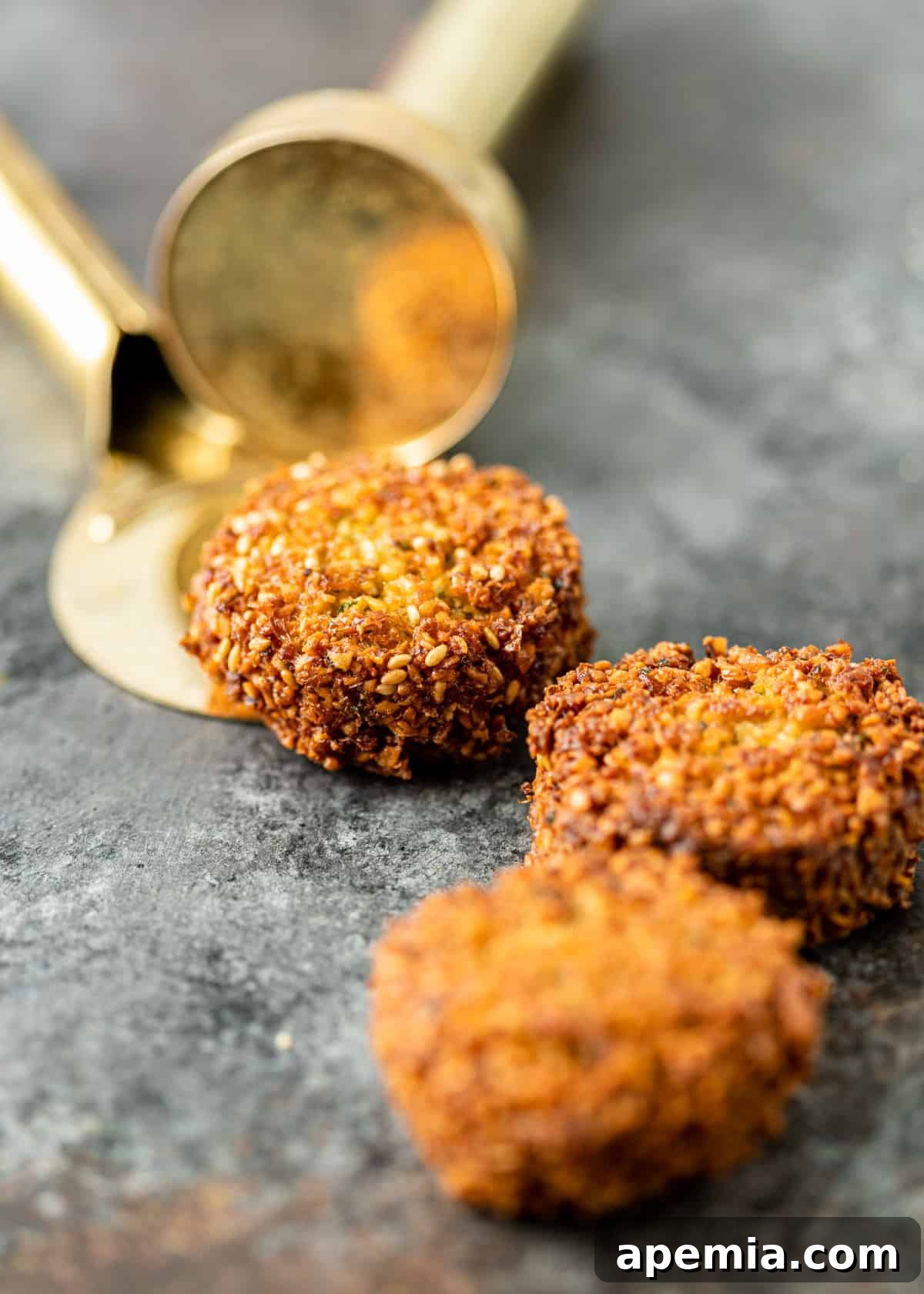 falafel scoops laid out