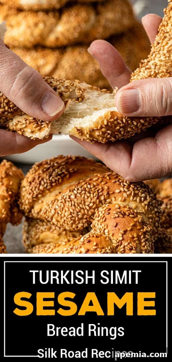 titled image: turkish simit sesame bread rings