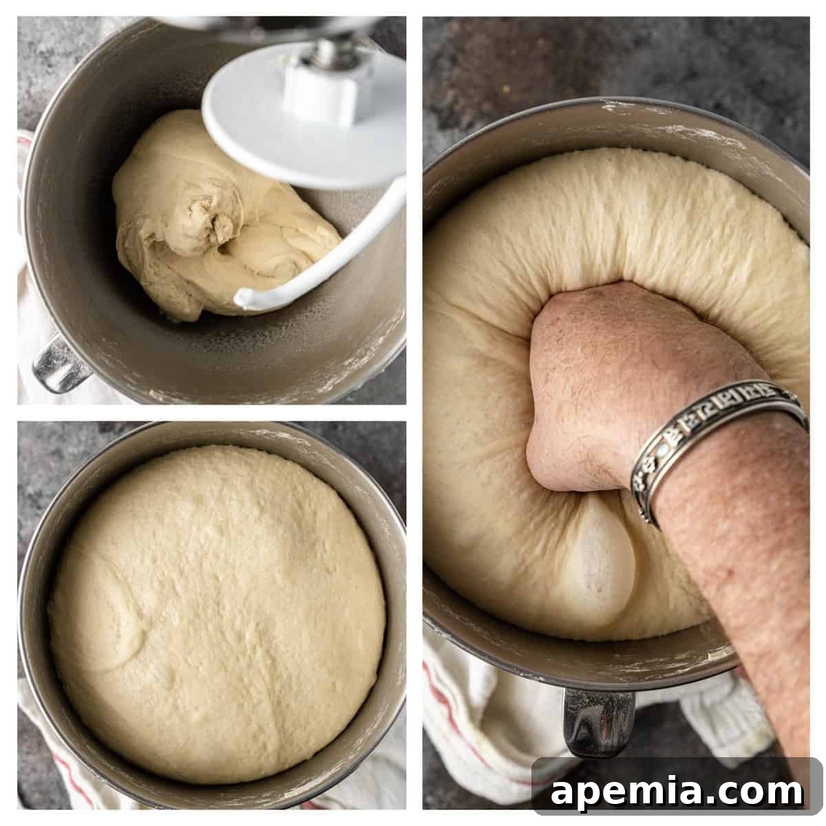 mixing and kneading dough
