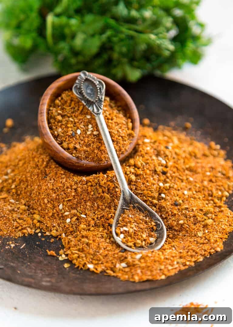 turkish spices on a spoon