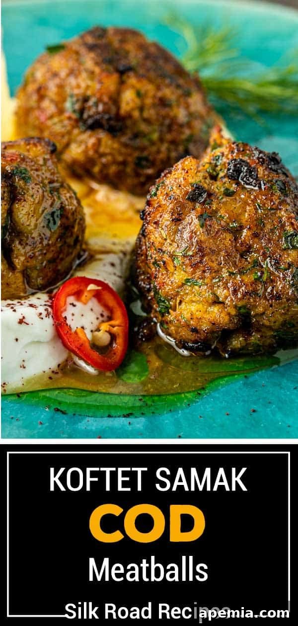 A captivating titled image showcasing koftet samak cod meatballs, emphasizing their delectable appearance.