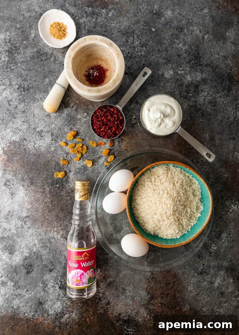 overhead: ingredients to make tachin