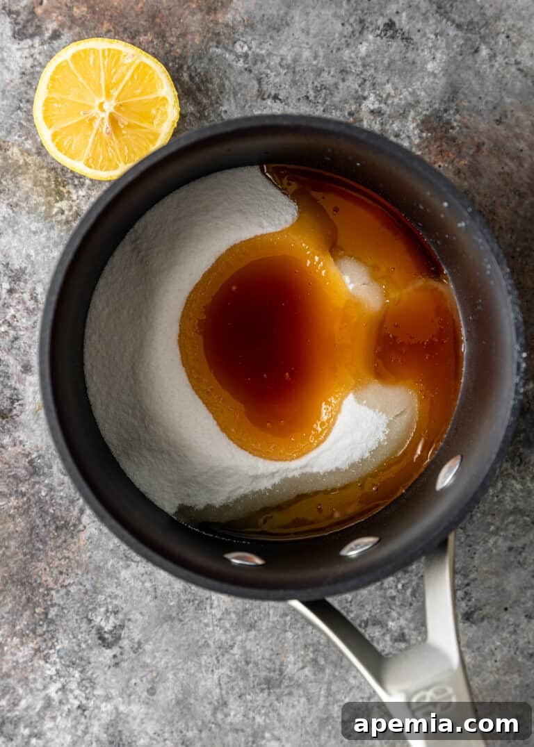 heating ingredients in a pan