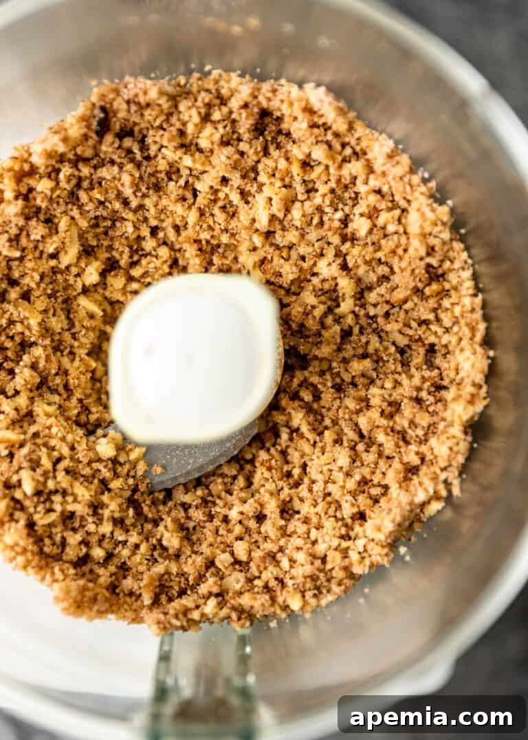 pureeing ingredients in a food processor