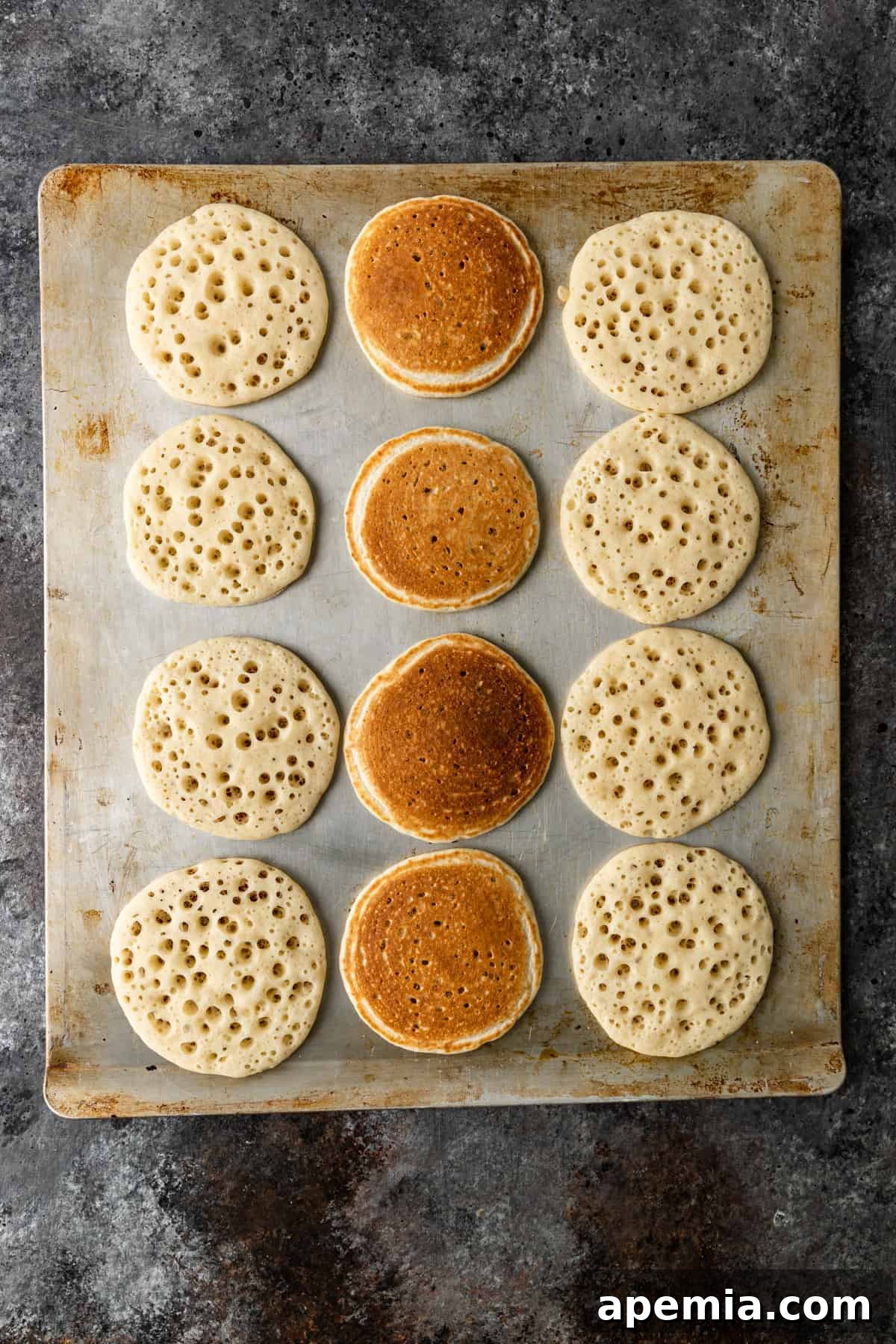 pancakes on a sheetpan