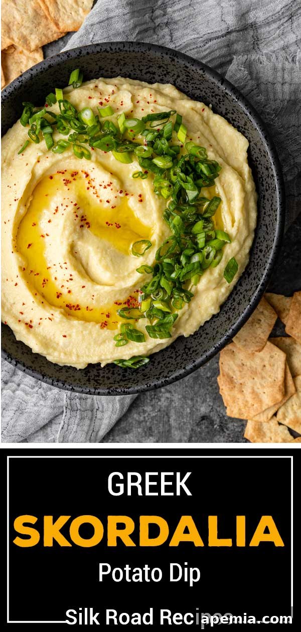 titled image (and shown): greek skordalia potato dip