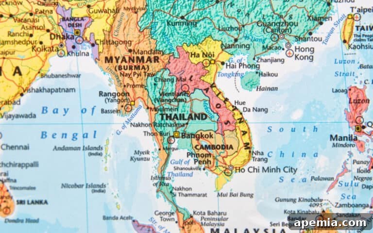 map of thailand