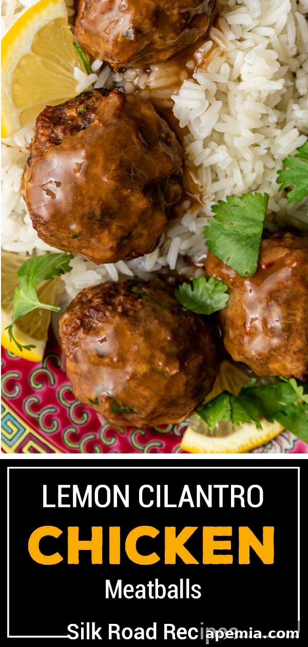 titled image (and shown): lemon cilantro chicken meatballs