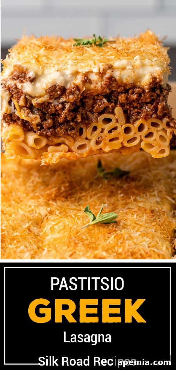 titled image (and shown): pastitsio greek lasagna