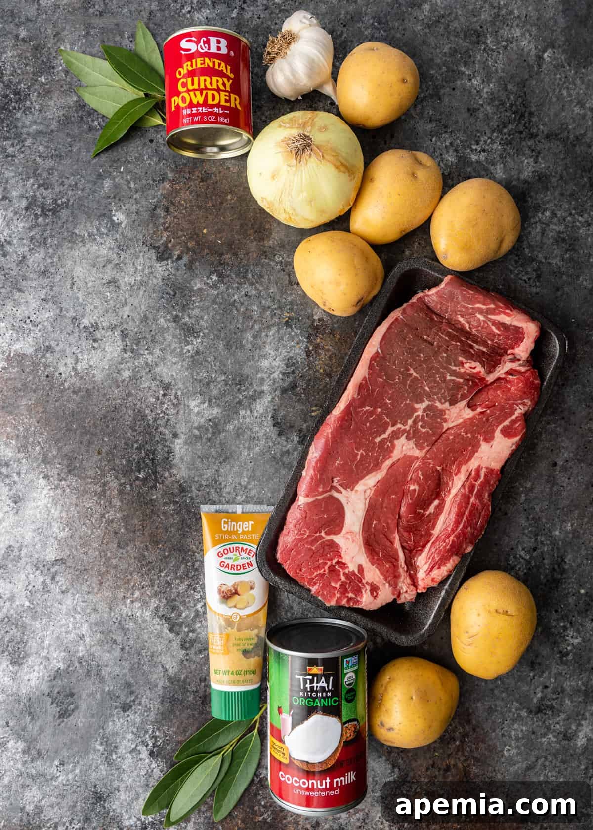 ingredients to make Japanese Beef Curry