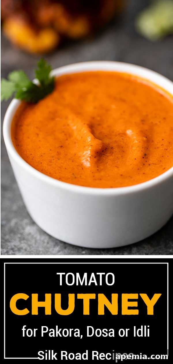 titled image (and shown): tomato chutney for pakora, dosa or idli