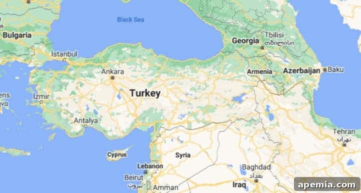 map of turkey