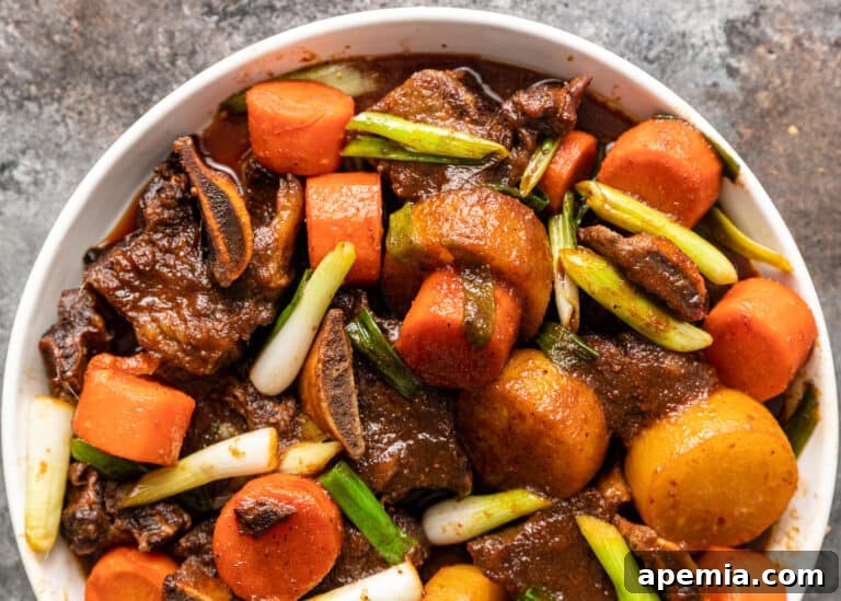 Korean braised short ribs in a rich sauce