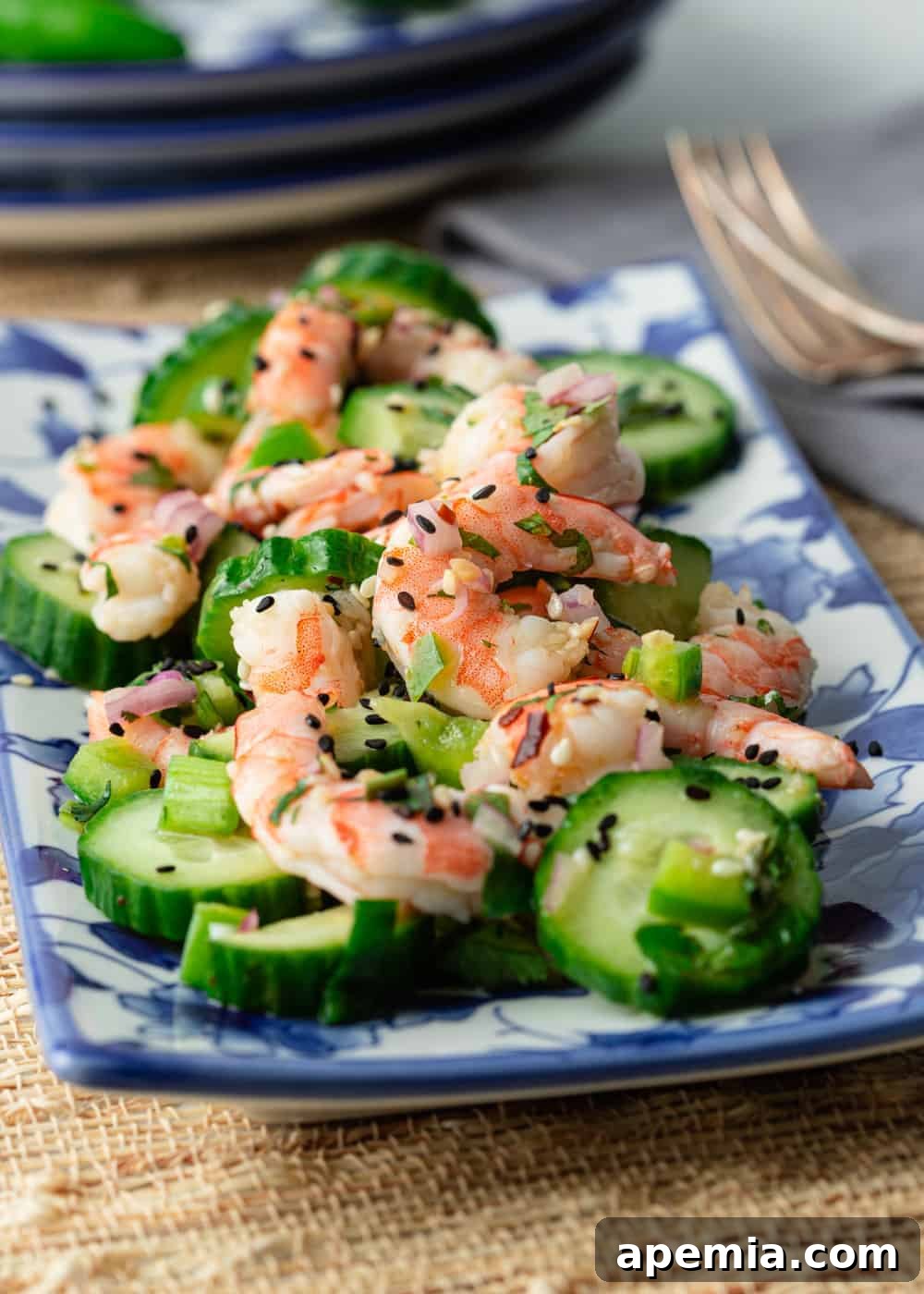 plate of seafood sunomono