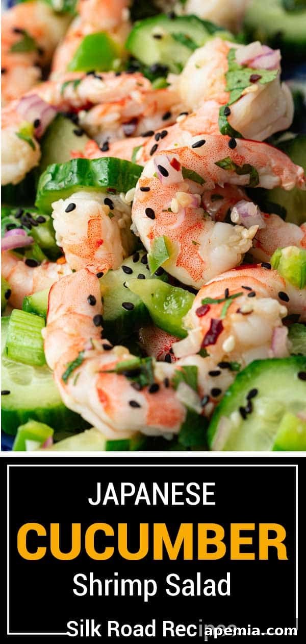 titled image: japanese cucumber shrimp salad