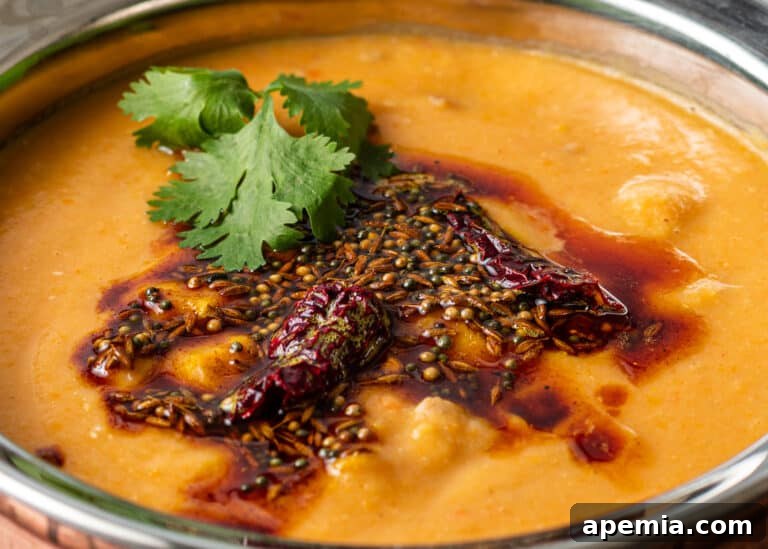 tadka spices on soup top