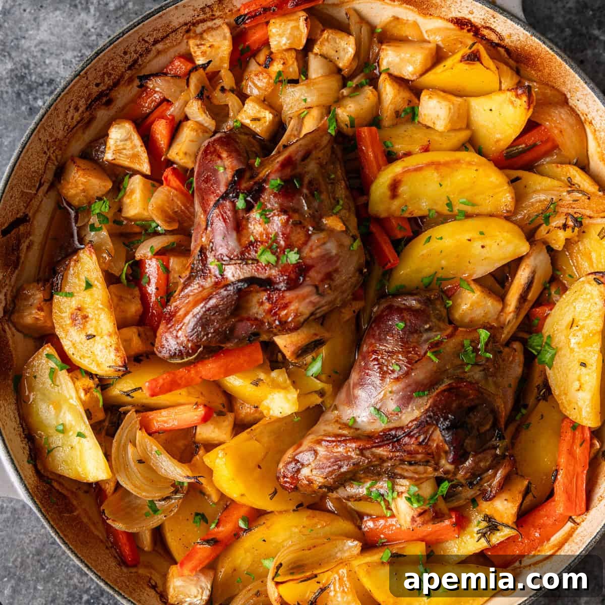 overhead: ready to serve peka in dutch oven