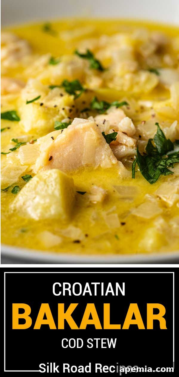 titled image (and shown) Croatian bakalar cod stew