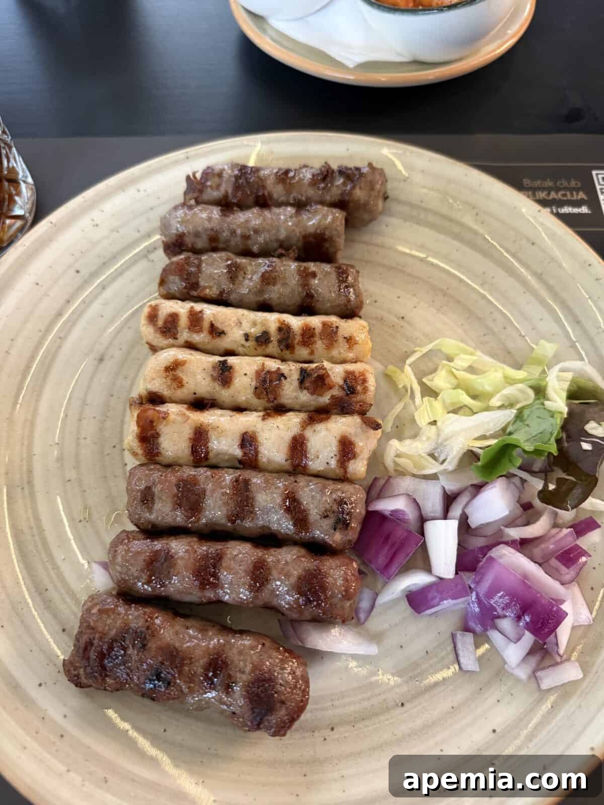 Classic Balkan Flatbread Lepinja 16 white plate of food