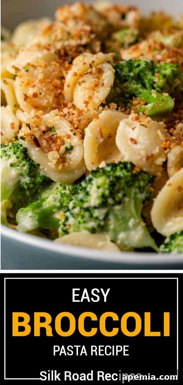 titled image (and shown) easy broccoli pasta recipe