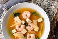 Lemon Basil Shrimp & Tofu Soup Recipe — Quick, Healthy Dinner