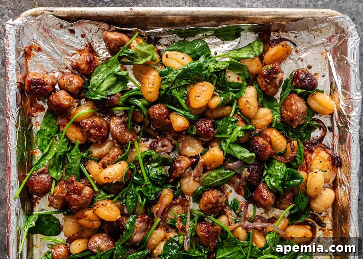 overhead: read to serve sheet pan gnocchi