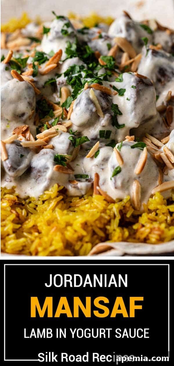 titled image (and shown) jordanian mansaf lamb in yogurt sauce
