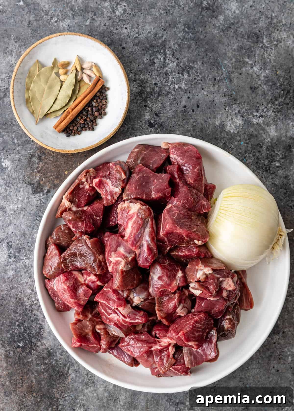 overhead: ingredients to make this mansaf recipe