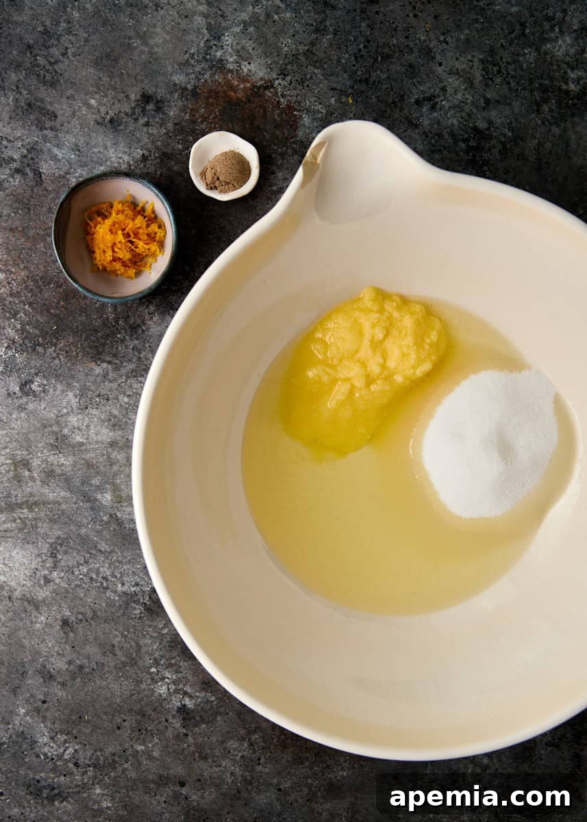 overhead process shot: ingredients to make this shortbread cookies recipe