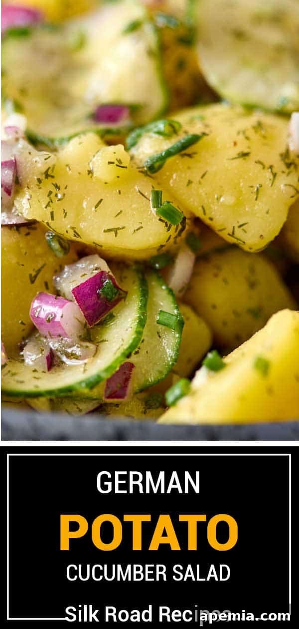 titled image (and shown) German potato cucumber salad